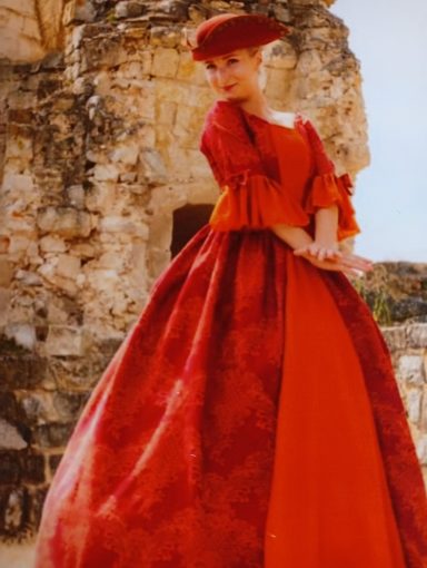 Robe marquise rouge/orange